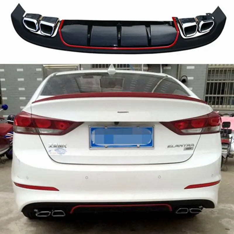For Elantra Car Accessories Rear Bumper Protector Dual Diffuser Spoiler For 2017 Elantra bumper rear lip rear spoiler
For Elantra Car Accessories Rear Bumper Protector Dual Diffuser Spoiler For 2017 Elantra bumper rear lip rear spoiler