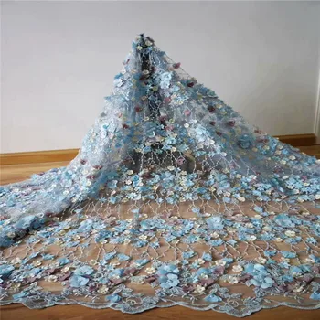 High-end Beautifical lace Fabric Blue 3D Decals/beads lace African lace Fabric lace for Wedding 5yards/Piece for Lady HJ985-1
High-end Beautifical lace Fabric Blue 3D Decals/beads lace African lace Fabric lace for Wedding 5yards/Piece for Lady HJ985-1