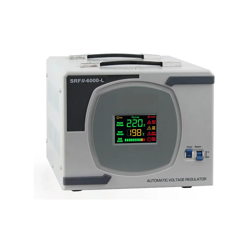 6KVA LED Relay Type Full Automatic AC Voltage Regulator Digital AC Voltage Stabilizer SRFII-6000L
6KVA LED Relay Type Full Automatic AC Voltage Regulator Digital AC Voltage Stabilizer SRFII-6000L