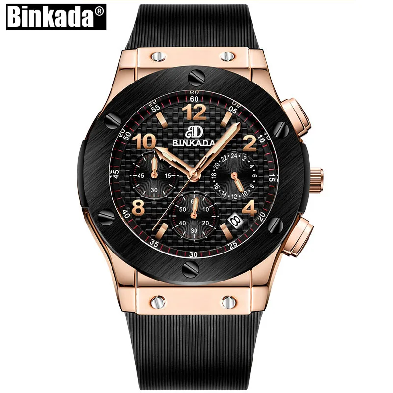 Men Watches BINKADA New Chronograph Steel Watch Men Luxury Brand Casual Wrist Watch For Man Clock Male Quartz-watch Relojes
Men Watches BINKADA New Chronograph Steel Watch Men Luxury Brand Casual Wrist Watch For Man Clock Male Quartz-watch Relojes
