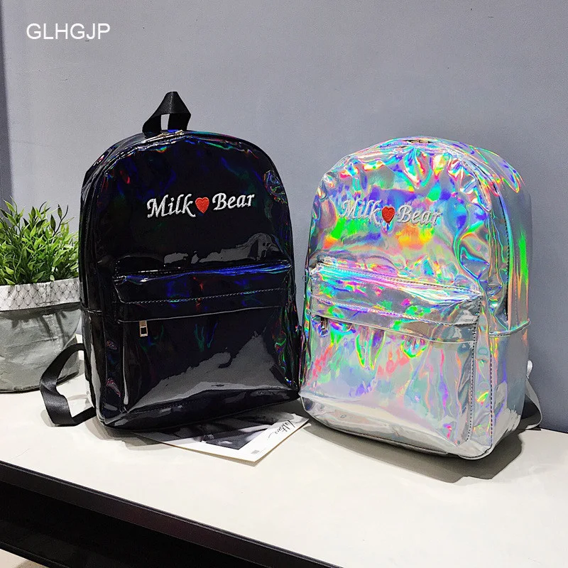 GLHGJP Fashion Hologram Laser Women Backpack Embroidery Letters Colorful Female Backpack Bolsa Leather Daypack Mochila Feminina
GLHGJP Fashion Hologram Laser Women Backpack Embroidery Letters Colorful Female Backpack Bolsa Leather Daypack Mochila Feminina