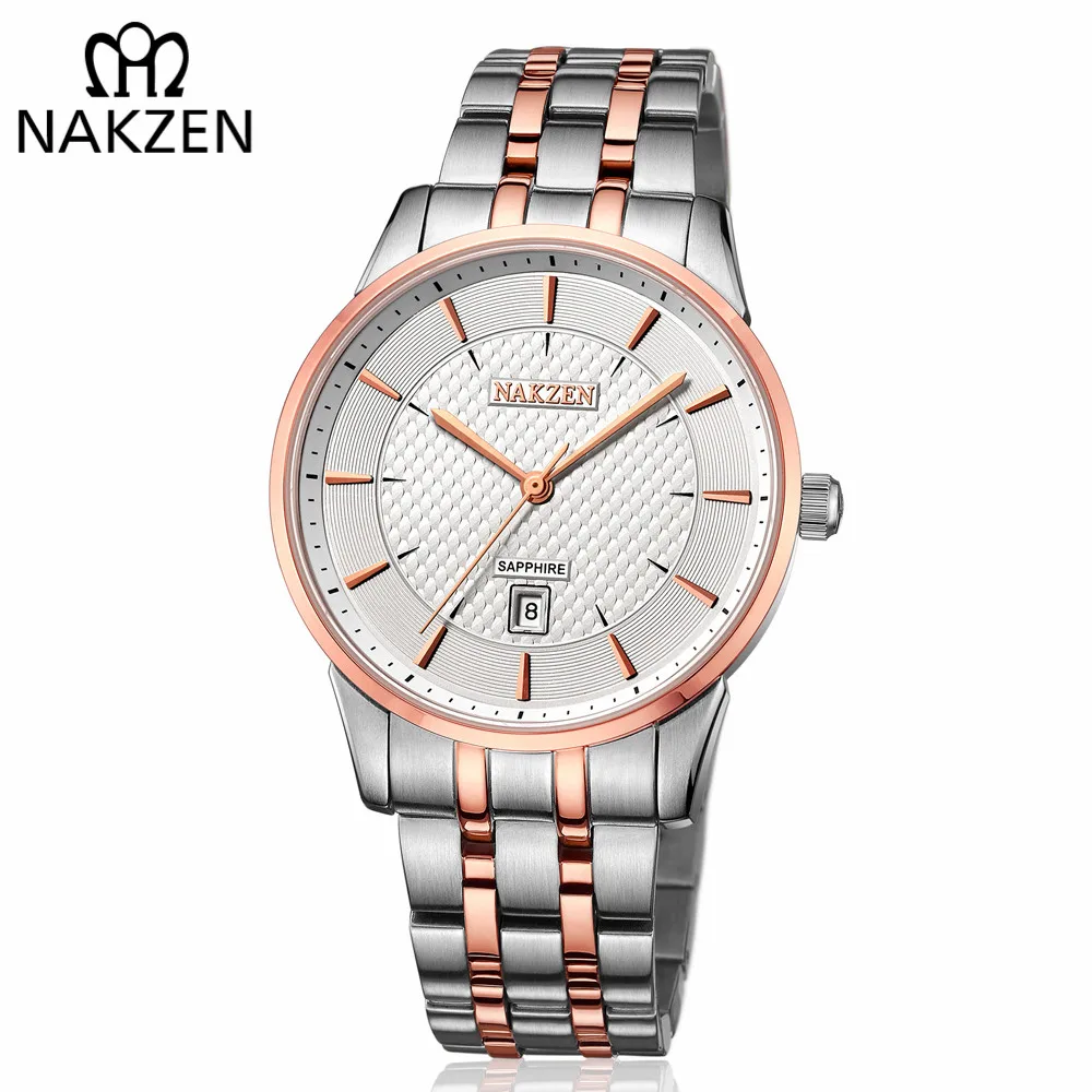 NAKZEN Top Luxury Brand Men's Watches Waterproof Quartz Stainless Steel Watch Rose Gold Watches Male Clock Relogio Masculino
NAKZEN Top Luxury Brand Men's Watches Waterproof Quartz Stainless Steel Watch Rose Gold Watches Male Clock Relogio Masculino