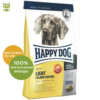 Happy Dog Supreme Fit & Well - Light Calorie Control dog food for weight control, Bird, 4 kg.
Happy Dog Supreme Fit & Well - Light Calorie Control dog food for weight control, Bird, 4 kg.