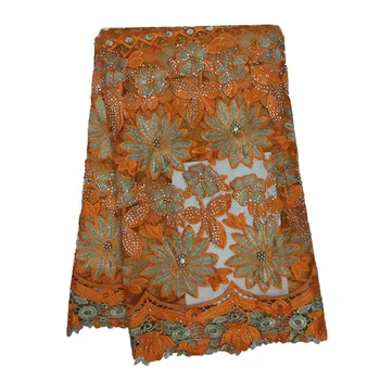 Orange african lace Embroidery african cord lace 2018 french nigerian lace fabrics high quality A1068-1
Orange african lace Embroidery african cord lace 2018 french nigerian lace fabrics high quality A1068-1