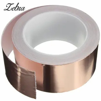 Zebra 50mmx20m Copper Foil Tape Adhesive Single Face Electric Conduction Shielding Guitar Slug & Snail Barrier Guitar Parts
Zebra 50mmx20m Copper Foil Tape Adhesive Single Face Electric Conduction Shielding Guitar Slug & Snail Barrier Guitar Parts