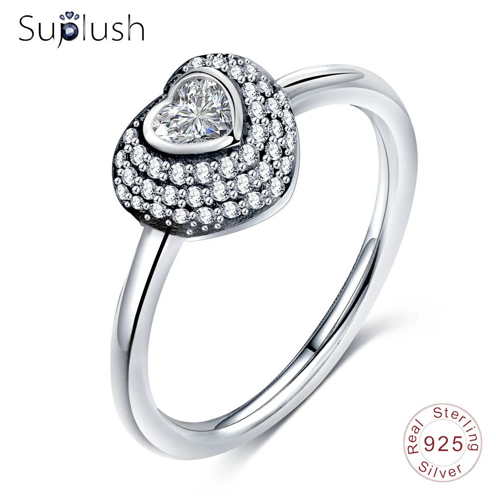 Suplush Loving Heart Shape Rings with AAA Cubic Zirconia 925 Sterling Jewelry Trendy Rings For Women Lovers PSRI0044-B
Suplush Loving Heart Shape Rings with AAA Cubic Zirconia 925 Sterling Jewelry Trendy Rings For Women Lovers PSRI0044-B