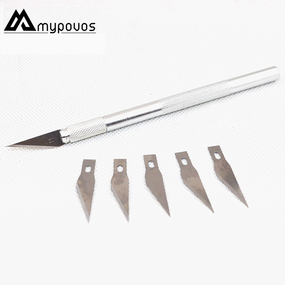 MYPOVOS Precision Hobby Knife Stainless Steel Blades for Arts Crafts PCB Repair Leather Films Tool Pen Multi Purpose DIY
MYPOVOS Precision Hobby Knife Stainless Steel Blades for Arts Crafts PCB Repair Leather Films Tool Pen Multi Purpose DIY