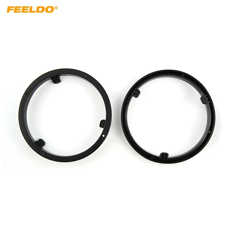 FEELDO 2pcs Car Speaker Spacer Mat Plates Bracket Holder For Mitsubishi Lancer-EX Olander Refitting Audio Modified Speacker Ring |