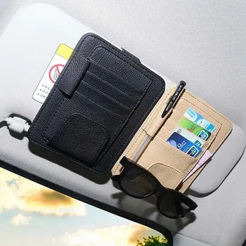 Car Sun Visor with Card Holder Auto Anti Dazzling Tools Multifunctional Glasses Pen Clip PU Leather Cars Interior Accessories
Car Sun Visor with Card Holder Auto Anti Dazzling Tools Multifunctional Glasses Pen Clip PU Leather Cars Interior Accessories