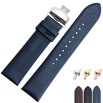 EACHE Butterfly Buckle Leather Watchband strap with Smooth Genuine Calf Leather watch band 18/20/22mm For men Leather strap
EACHE Butterfly Buckle Leather Watchband strap with Smooth Genuine Calf Leather watch band 18/20/22mm For men Leather strap