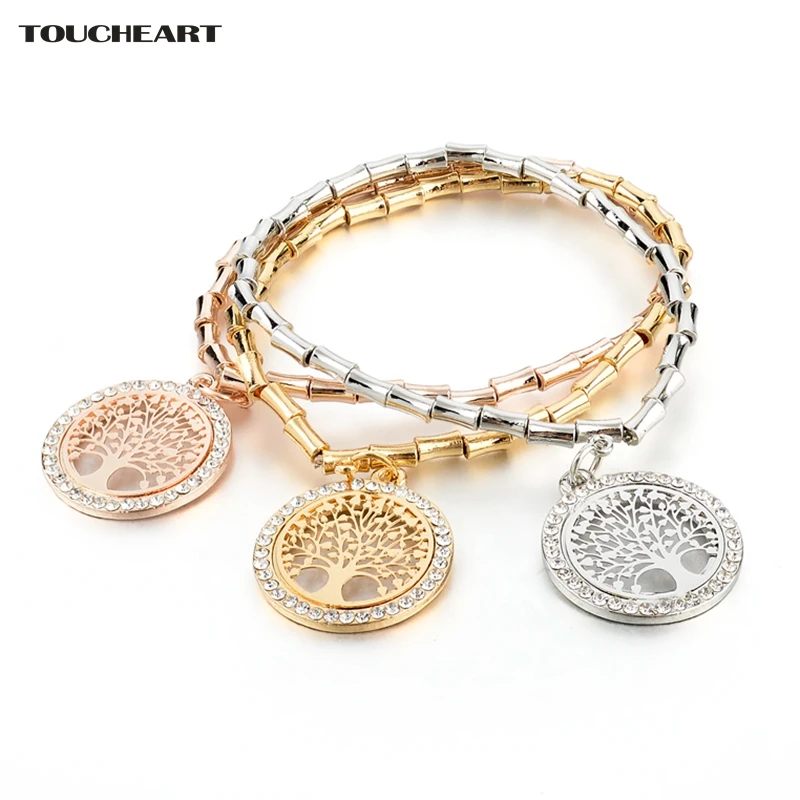 TOUCHEART European and American fashion Gold color Tree of Life Charm Bracelets for Women Crystal Bracelet & Bangle SBR170027
TOUCHEART European and American fashion Gold color Tree of Life Charm Bracelets for Women Crystal Bracelet & Bangle SBR170027