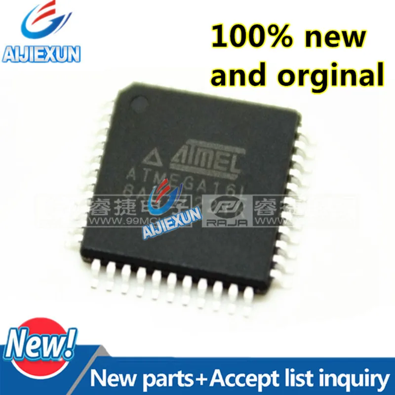 5Pcs 100% New and original ATMEGA16L-8AU ATMEGA16L mega16L16L-8AU QFP44 in stock |