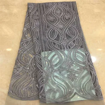 2018 High Quality African Lace Fabric, French Gray Sequins Tulle Lace Fabric For Nigerian party Dress A1015-1
2018 High Quality African Lace Fabric, French Gray Sequins Tulle Lace Fabric For Nigerian party Dress A1015-1