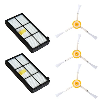 2 x HEPA Filter 3 x 3-Armed Side Brush Replacement For Vacuum Cleaner iRobot Roomba 800 900 Series 870 880 980 Vacuum Parts
2 x HEPA Filter 3 x 3-Armed Side Brush Replacement For Vacuum Cleaner iRobot Roomba 800 900 Series 870 880 980 Vacuum Parts