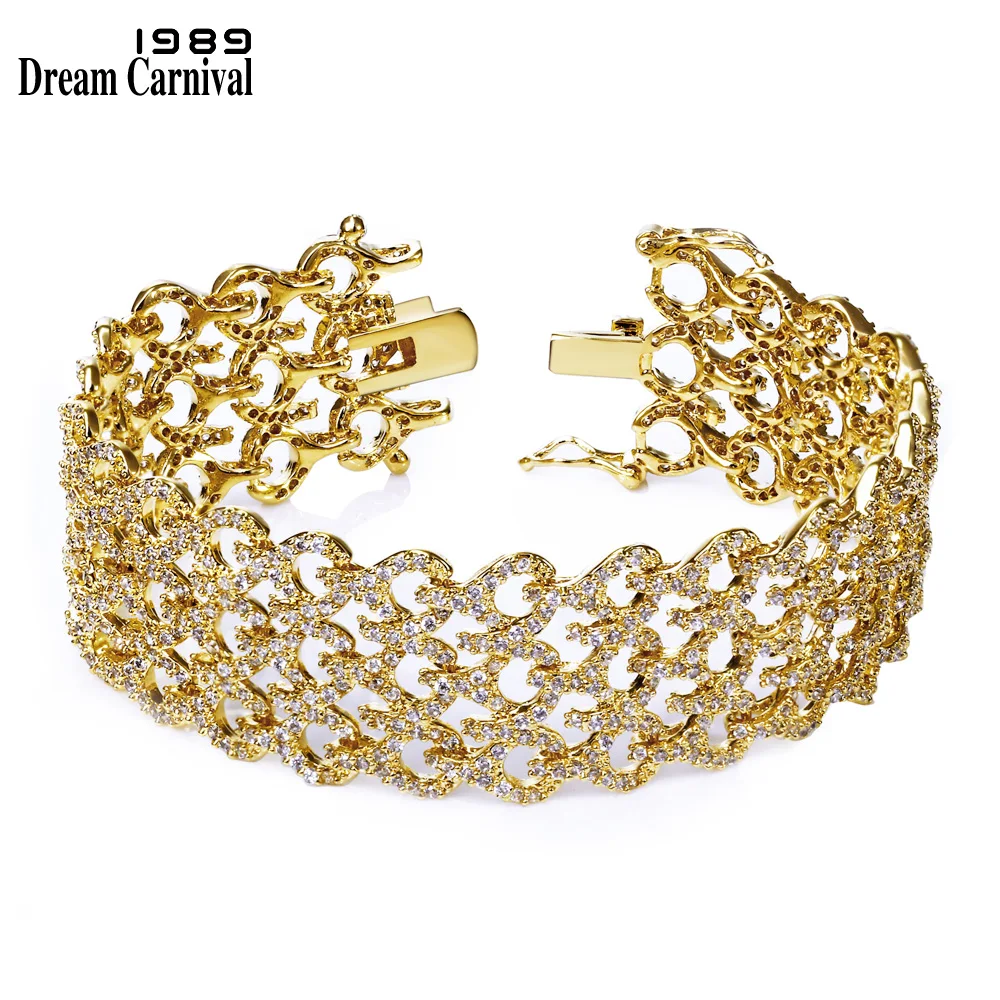 DreamCarnival 1989 Hollow Jewelry Fashion AAA Cubic Zircon Top Quality Big Style Luxury Clear Wedding Bracelet for Women SB03772
DreamCarnival 1989 Hollow Jewelry Fashion AAA Cubic Zircon Top Quality Big Style Luxury Clear Wedding Bracelet for Women SB03772