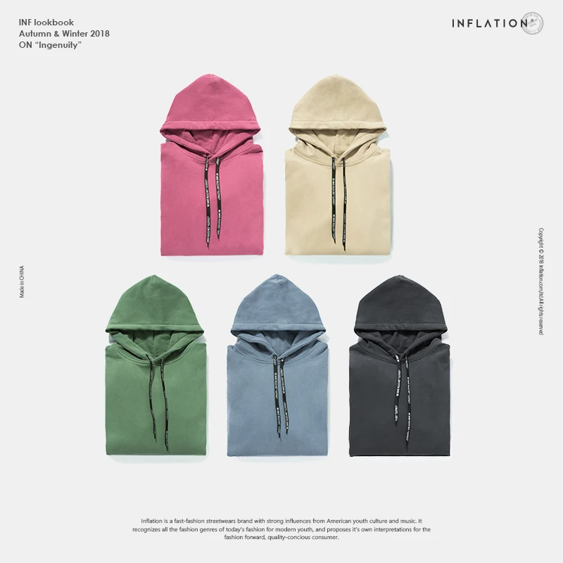 INFLATION 2018 Autumn Winter New Men Women Hip Hop Streetwear Pullover Solid Cotton Hoodie Brand Clothing Hooded 8777W
INFLATION 2018 Autumn Winter New Men Women Hip Hop Streetwear Pullover Solid Cotton Hoodie Brand Clothing Hooded 8777W