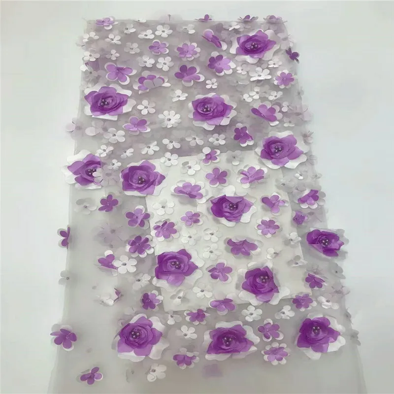 New Arrival Beaded Purple 3d Flower Embroidery French Lace High Quality Nigerian Net tulle Lace Fabric X780-2
New Arrival Beaded Purple 3d Flower Embroidery French Lace High Quality Nigerian Net tulle Lace Fabric X780-2
