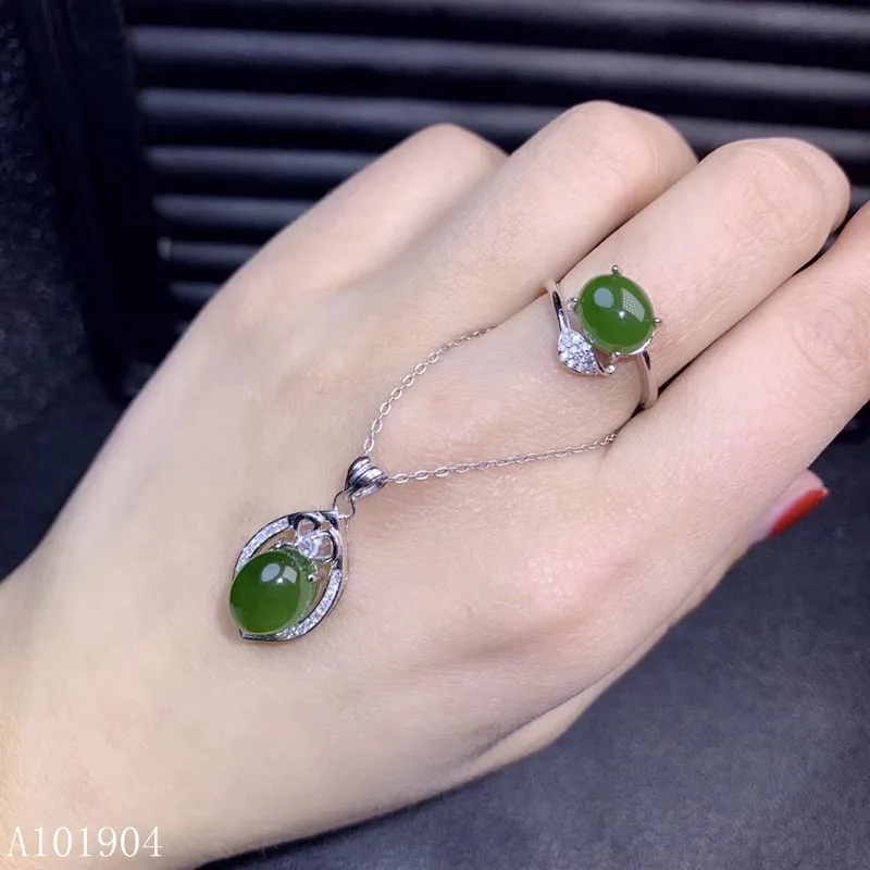 KJJEAXCMY Fine Jewelry 925 Sterling Silver Inlay Natural Hetian Biyu Women's Luxury Necklace Pendant Ring Set Support Test
KJJEAXCMY Fine Jewelry 925 Sterling Silver Inlay Natural Hetian Biyu Women's Luxury Necklace Pendant Ring Set Support Test