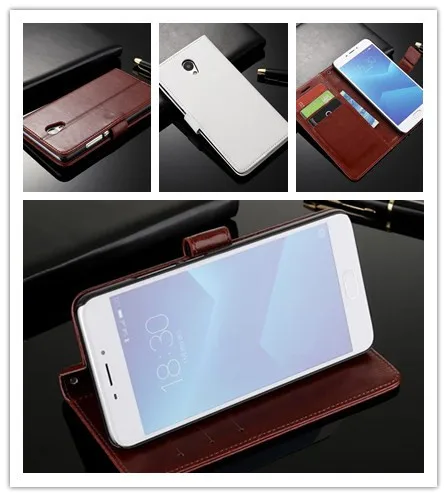 Роскошный кожаный чехол бумажник с подставкой в стиле ретро для Meizu 6T s On M5 Note M1