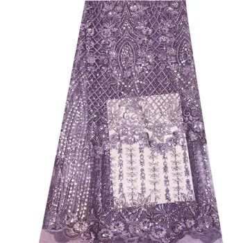 Purple african Lace Fabric 2018French Sequins Net Lace new sequin fabric 5yard High Quality African Tulle Sequin Lace FabricH899 
Purple african Lace Fabric 2018French Sequins Net Lace new sequin fabric 5yard High Quality African Tulle Sequin Lace FabricH899