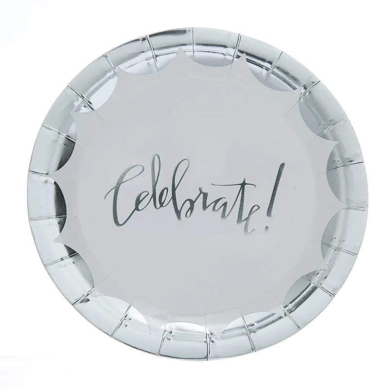 10pcs Silver Celebrate Letter Birthday Wedding Party Supplies Decoration Cake Dish Disposable Paper Plates Baby Shower Favors
10pcs Silver Celebrate Letter Birthday Wedding Party Supplies Decoration Cake Dish Disposable Paper Plates Baby Shower Favors
