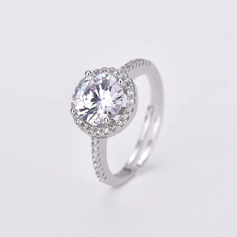 Classic Ladies Big Round Zircon Ring Silver Open Rings For Women with Cubic Zirconia Stone Jewelry Gifts Bride Wedding Ring
Classic Ladies Big Round Zircon Ring Silver Open Rings For Women with Cubic Zirconia Stone Jewelry Gifts Bride Wedding Ring