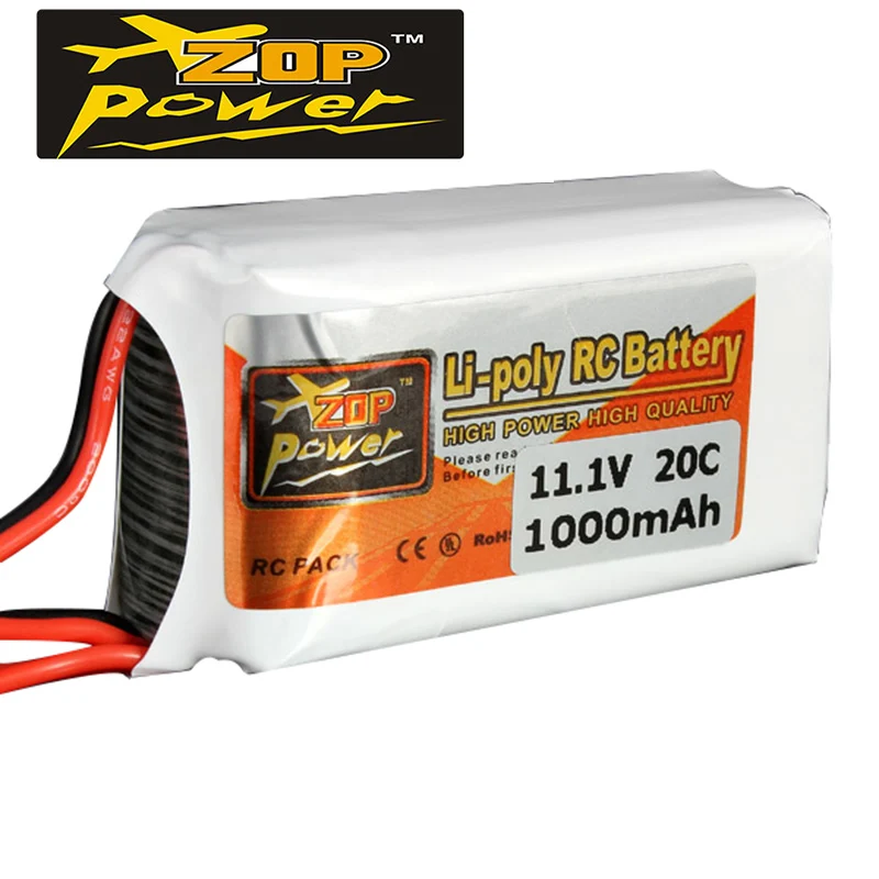 Newest High Quality Rechargeable ZOP Power 3S 11.1V 1000MAH 20C Lipo Battery JST Plug Off-Price for Quadcopter Helicopter
Newest High Quality Rechargeable ZOP Power 3S 11.1V 1000MAH 20C Lipo Battery JST Plug Off-Price for Quadcopter Helicopter