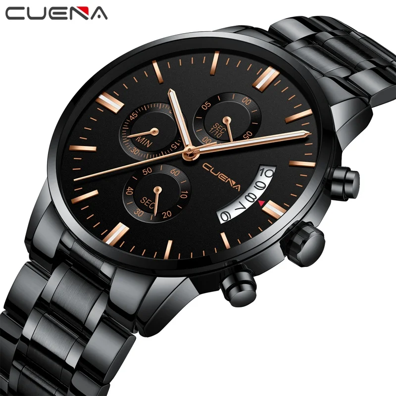 CUENA Quartz Watch Men's Watch Business Casual Fashion Waterproof Military Stainless Steel Analog Wristwatch Dress Watch Gift
CUENA Quartz Watch Men's Watch Business Casual Fashion Waterproof Military Stainless Steel Analog Wristwatch Dress Watch Gift