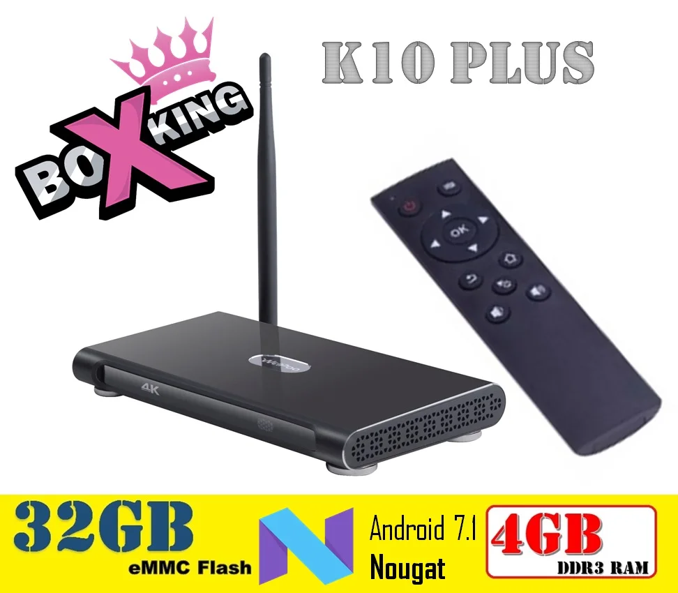 

K10 Plus RK3399 Hexa-Core SoC Android 7.1 Dual Wifi 2.4G/5G Bluetooth 4.0 4GB Ram 32GB Rom Set Top TV Box (X99 H96 Max)