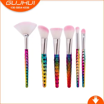 GUJHUI 6pcs Cellular Colorful Brush Foundation Silhouette Eye Shadow Makeup Brush Soft Synthetic Hair PU Leather Case
GUJHUI 6pcs Cellular Colorful Brush Foundation Silhouette Eye Shadow Makeup Brush Soft Synthetic Hair PU Leather Case