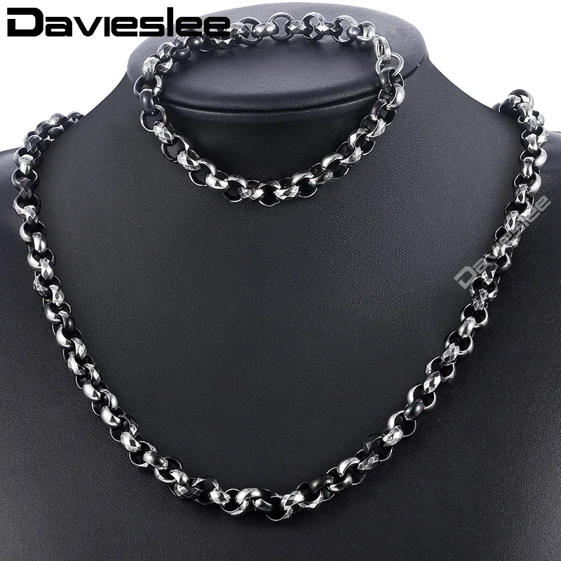 Daiveslee Mens Necklace Bracelet Jewelry Set Stainless Steel Chain Box Link DKS229
Daiveslee Mens Necklace Bracelet Jewelry Set Stainless Steel Chain Box Link DKS229