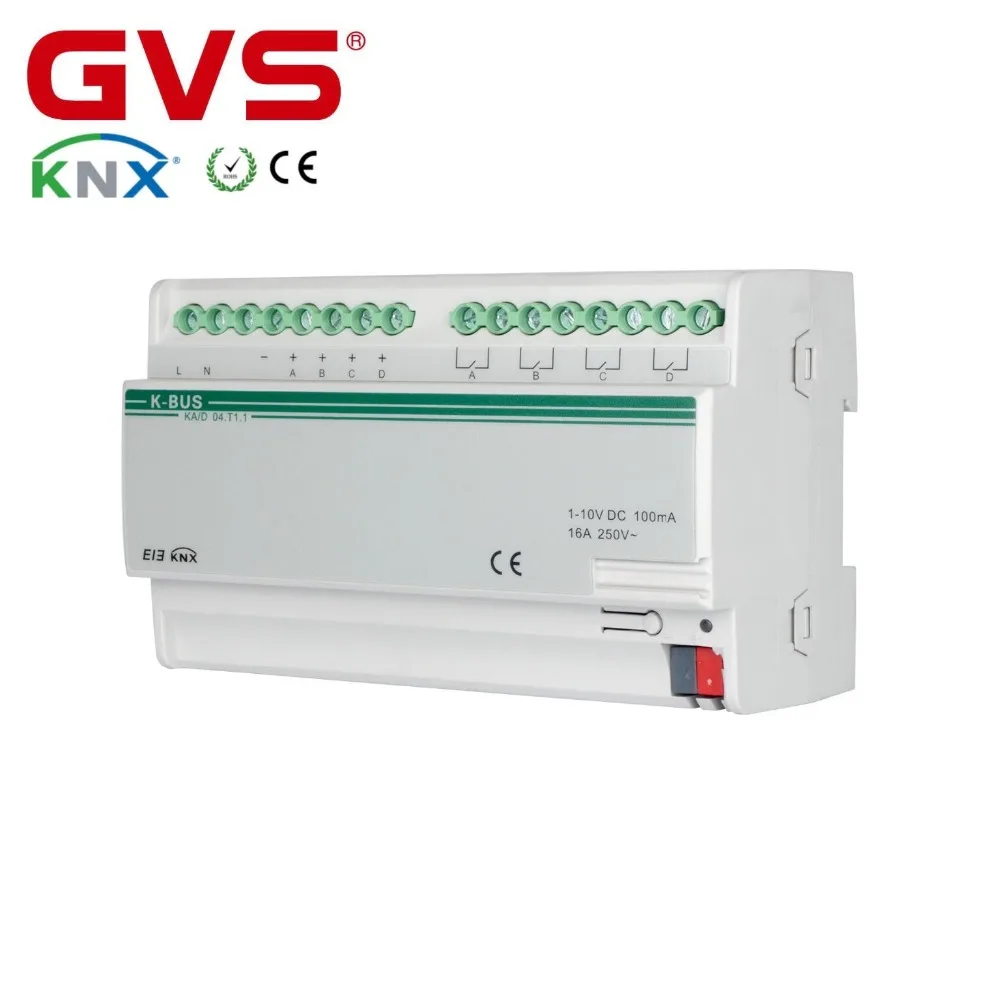 New GVS K-BUS KNX/EIB Smart Home Villa Office Hotel Building Automation System KNX 0-10V Dimming Actuator
New GVS K-BUS KNX/EIB Smart Home Villa Office Hotel Building Automation System KNX 0-10V Dimming Actuator