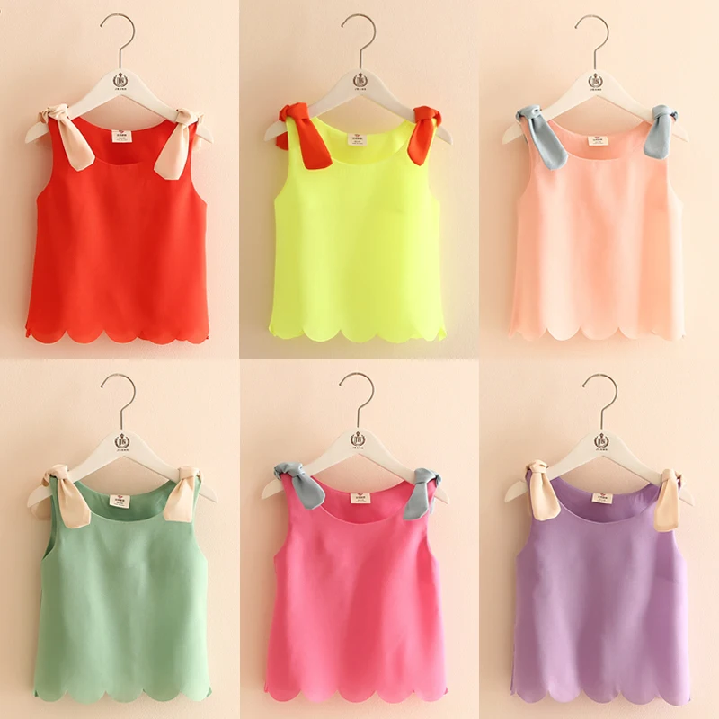 Kids Tops 2020 Summer Candy Color Orange Black White Blue Yellow Pink Purple Sleeveless O-Neck Chiffon T-Shirt Baby Girl
Kids Tops 2020 Summer Candy Color Orange Black White Blue Yellow Pink Purple Sleeveless O-Neck Chiffon T-Shirt Baby Girl