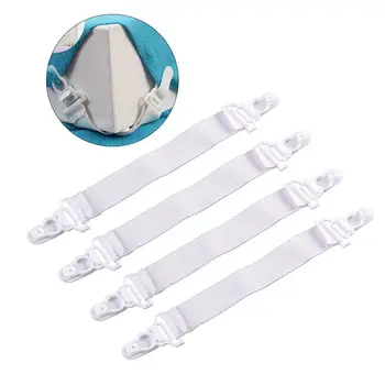4pcs Garter Style Elastic Bed Sheet Grippers Garter Fastener Straps with Rubber Button Hook & Clasp
4pcs Garter Style Elastic Bed Sheet Grippers Garter Fastener Straps with Rubber Button Hook & Clasp