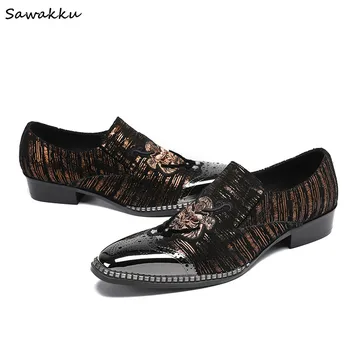 2019 Fashion Designer Mens Casual Shoes Real Leather Embroidery Wedding Shoes Metal Toe Men Loafers Zapatos Hombre Plus Size
2019 Fashion Designer Mens Casual Shoes Real Leather Embroidery Wedding Shoes Metal Toe Men Loafers Zapatos Hombre Plus Size