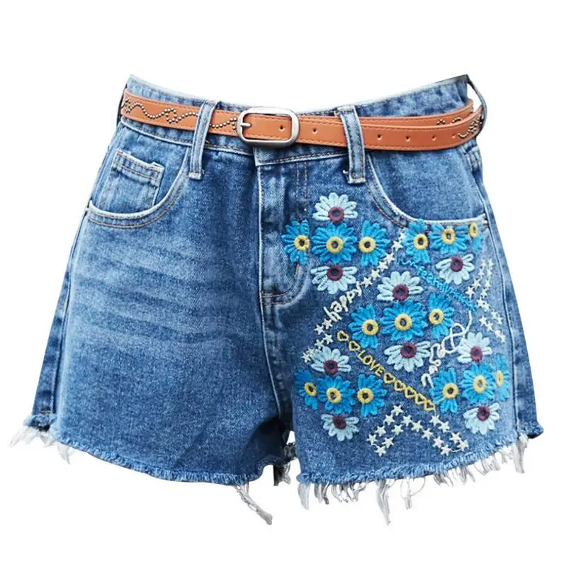 2018 vintage Floral embroidery denim shorts Women flower Embroidered shorts Casual short jeans Hotpants Shorts femme s1683
2018 vintage Floral embroidery denim shorts Women flower Embroidered shorts Casual short jeans Hotpants Shorts femme s1683