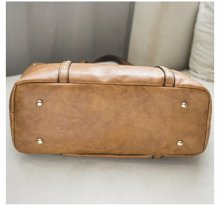 MJ Women Leather Shoulder Bag Female Large PU Leather Handbag Tassel Shopping Tote Big Crossbody Bag Messenger Bags for Women (17)
