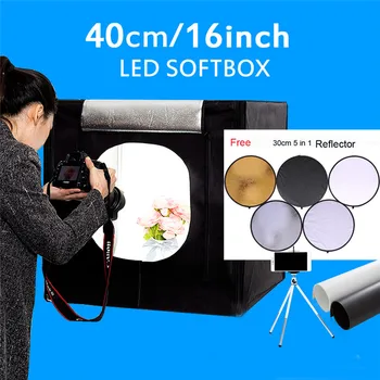 40X40X40CM Mini Tabletop Shooting Photography Light Tent Light box Kit Camera Photo Softbox Kit With Free Gift Portable
40X40X40CM Mini Tabletop Shooting Photography Light Tent Light box Kit Camera Photo Softbox Kit With Free Gift Portable