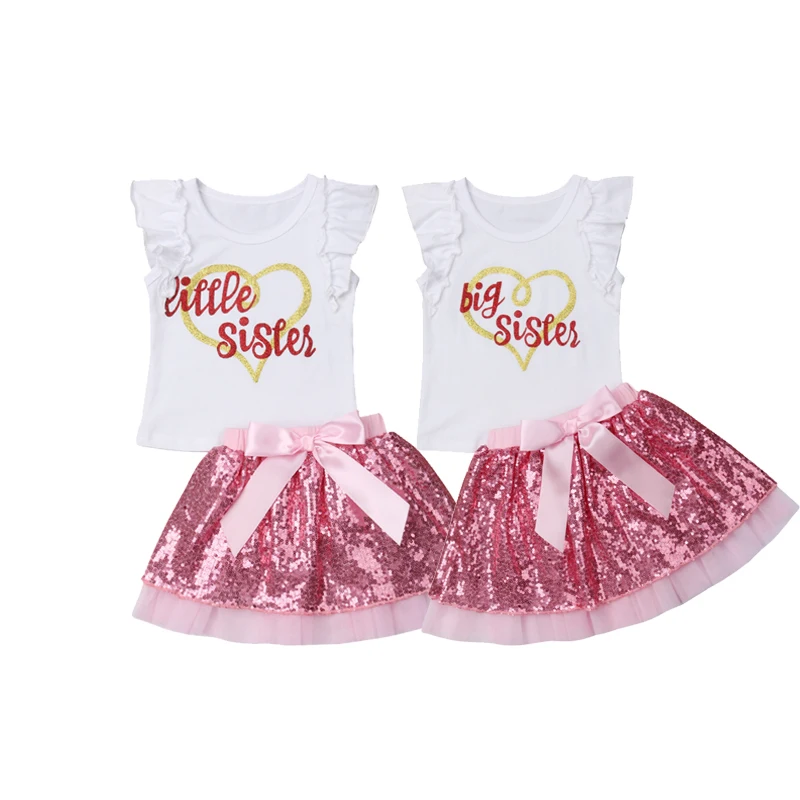Girl Dress Sister Summer Newborn Kids Baby Girls Cotton T shirt Top Pink Bow Dresses Outfits Clothes 0to6 Age Cute Sequin Dress
Girl Dress Sister Summer Newborn Kids Baby Girls Cotton T shirt Top Pink Bow Dresses Outfits Clothes 0to6 Age Cute Sequin Dress