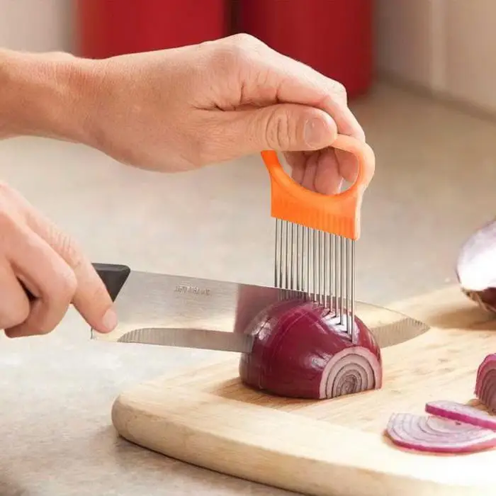 Tomato 1PC Fruit Vegetable Onion New Holder Slicer Cutting Kitchen Favor Slicing Cutter
Tomato 1PC Fruit Vegetable Onion New Holder Slicer Cutting Kitchen Favor Slicing Cutter