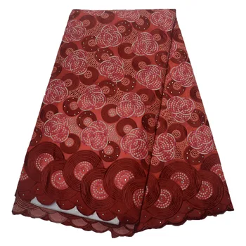 HFX Hot Selling Wine Nigeria African Wedding Cotton Lace Indian Embroidered 5 Yards Swiss Voile Lace In Switzerland L123-1
HFX Hot Selling Wine Nigeria African Wedding Cotton Lace Indian Embroidered 5 Yards Swiss Voile Lace In Switzerland L123-1