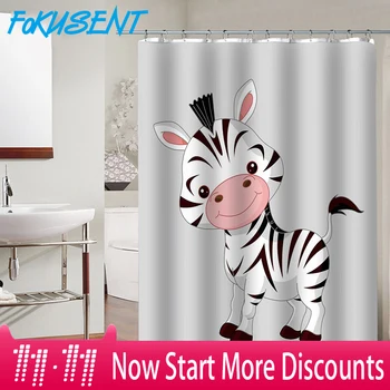 FOKUSENT Printed Cartoon Cute Zebras and Monkeys Waterproof Shower Curtains for Child 59x71 Inches Home Decor
FOKUSENT Printed Cartoon Cute Zebras and Monkeys Waterproof Shower Curtains for Child 59x71 Inches Home Decor