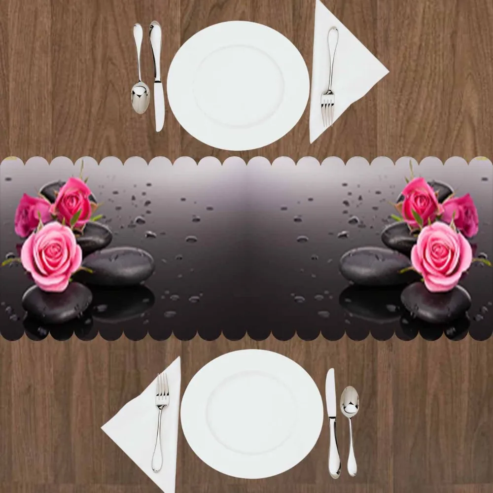 Else Black Spa Stones Pink Roses Flowers Floral 3d Print Pattern Modern Table Runner for Kitchen Dining Room Tablecloth
Else Black Spa Stones Pink Roses Flowers Floral 3d Print Pattern Modern Table Runner for Kitchen Dining Room Tablecloth