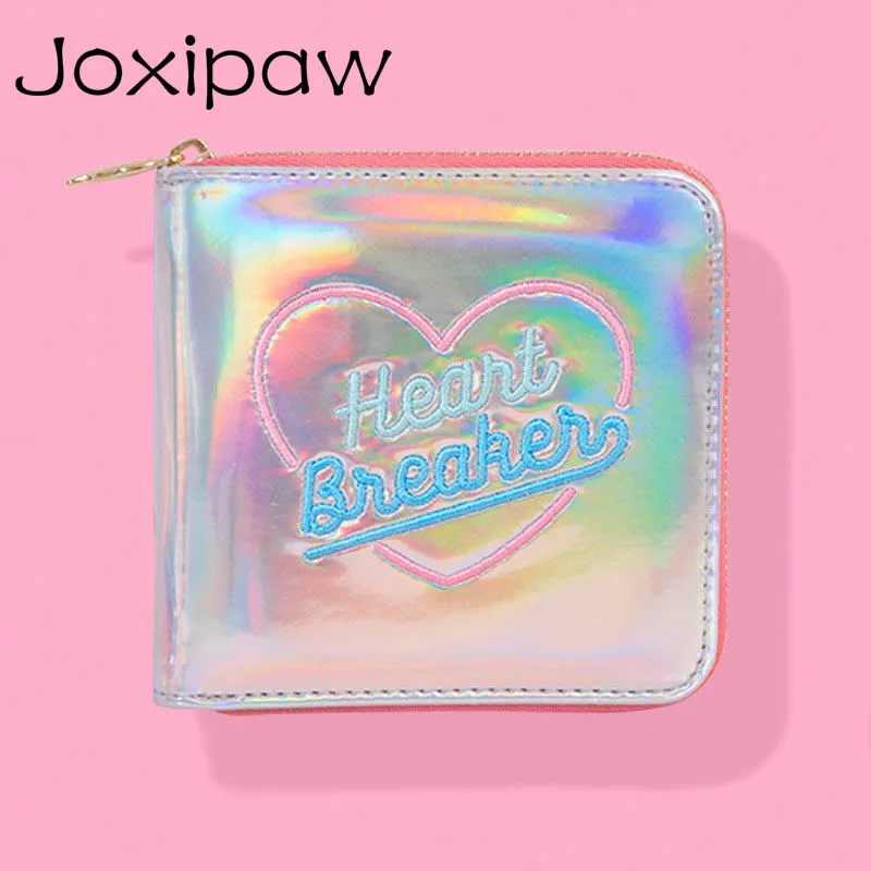 Fashion Japanese Korean Square Women Card Holder Short Wallet Laser Hologram Embroidery Clutch Coin Purse Pocket Money Bag 2018
Fashion Japanese Korean Square Women Card Holder Short Wallet Laser Hologram Embroidery Clutch Coin Purse Pocket Money Bag 2018