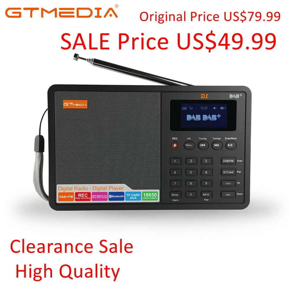 Bluetooth TF Card Digital Radio Record FM RDS Multi Band Radio with LCD Display Alarm Clock GTmedia D1 Radio For UK ES DE Radio
Bluetooth TF Card Digital Radio Record FM RDS Multi Band Radio with LCD Display Alarm Clock GTmedia D1 Radio For UK ES DE Radio