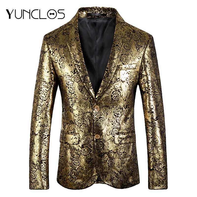 YUNCLOS Luxury Bronzing Men's Suit Blazer Slim Fit Party Suit Jackets Spring Autumn Casual Party Performence Men Blazer Jackets
YUNCLOS Luxury Bronzing Men's Suit Blazer Slim Fit Party Suit Jackets Spring Autumn Casual Party Performence Men Blazer Jackets