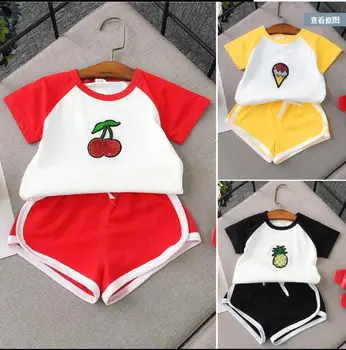 2018 New Summer Korean Multi-color Style Girls Set Casual Short-sleeved Cotton t-shirt Tops Shorts Set Female Baby Two-piece
2018 New Summer Korean Multi-color Style Girls Set Casual Short-sleeved Cotton t-shirt Tops Shorts Set Female Baby Two-piece