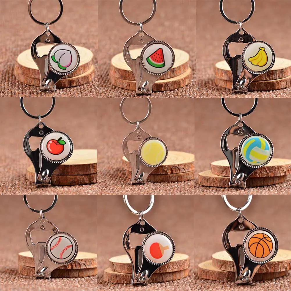 New Keychain Nail Clipper Bottle opener Keychain Multifunctional Round Nail Scissors Ball design key chain KeyRing Gifts
New Keychain Nail Clipper Bottle opener Keychain Multifunctional Round Nail Scissors Ball design key chain KeyRing Gifts