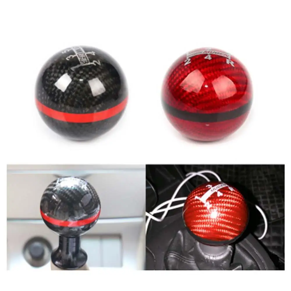 Carbon fiber Ball Shape Gear Shift Knob for AT MT Shifter Lever 3 Aadapters switching adapters Cool Funny Automobile Accessorie
Carbon fiber Ball Shape Gear Shift Knob for AT MT Shifter Lever 3 Aadapters switching adapters Cool Funny Automobile Accessorie