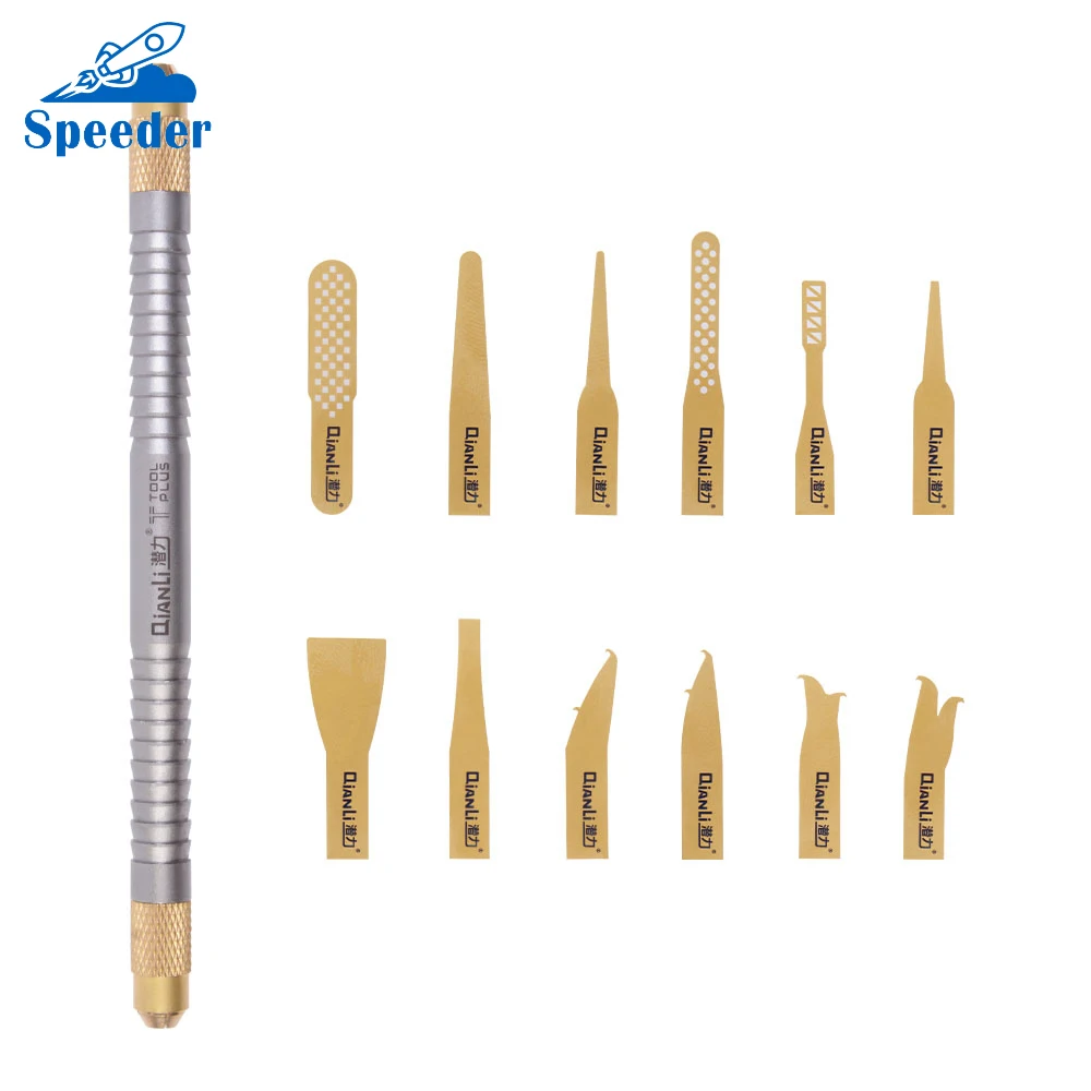 Multifunction Hand Knife Included 12 Kinds Of Blades For Ideal For iPhone CPU Main board Layering Shoveling Glue Removing Chips
Multifunction Hand Knife Included 12 Kinds Of Blades For Ideal For iPhone CPU Main board Layering Shoveling Glue Removing Chips